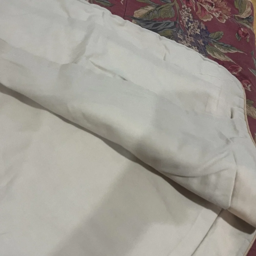 Vtg Croscill Serena Red Pillow Quilted Standard‎ Sham 2 Floral Purple Cottage